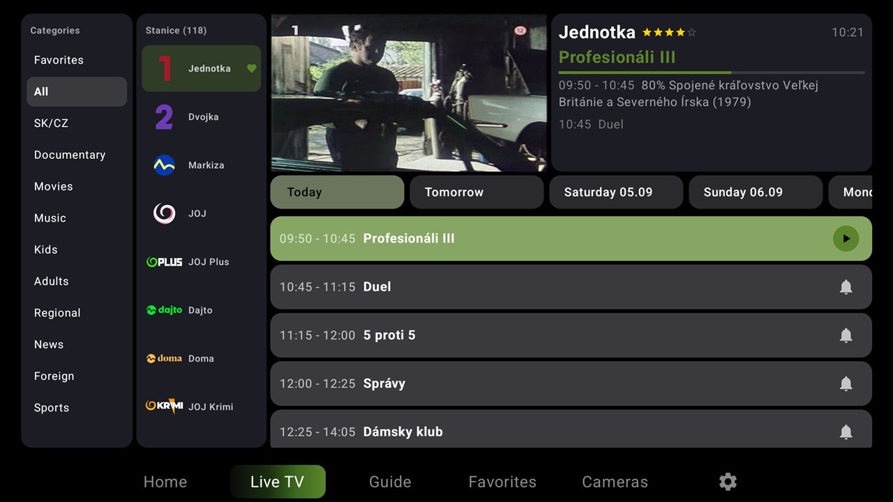 sTeVe – Live TV with TV guide on Android TV